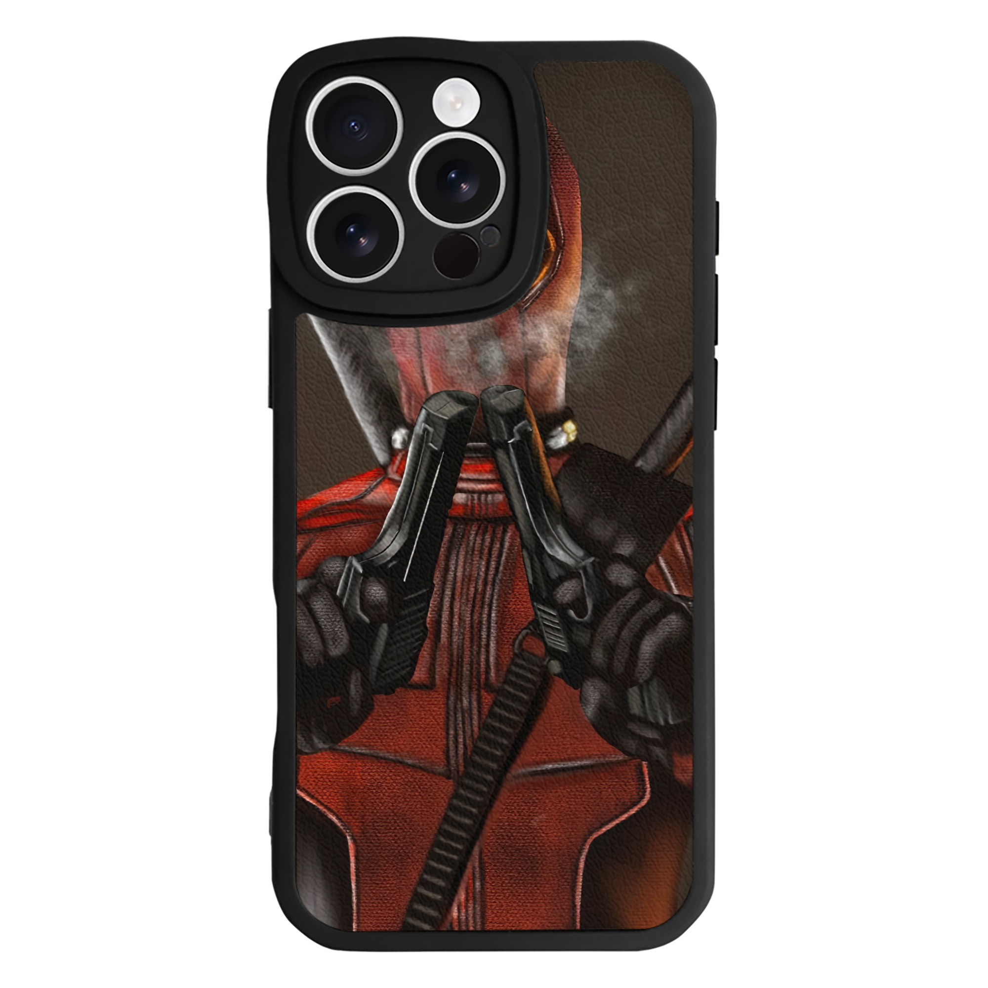 （画像用） Deadpool デッドプール 【iPhone 16シリーズ対応】シリコンスマホケース（レザー調） 材質：シリコン